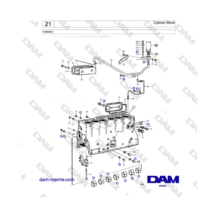 Volvo Penta TAMD60C - Cylinder Block