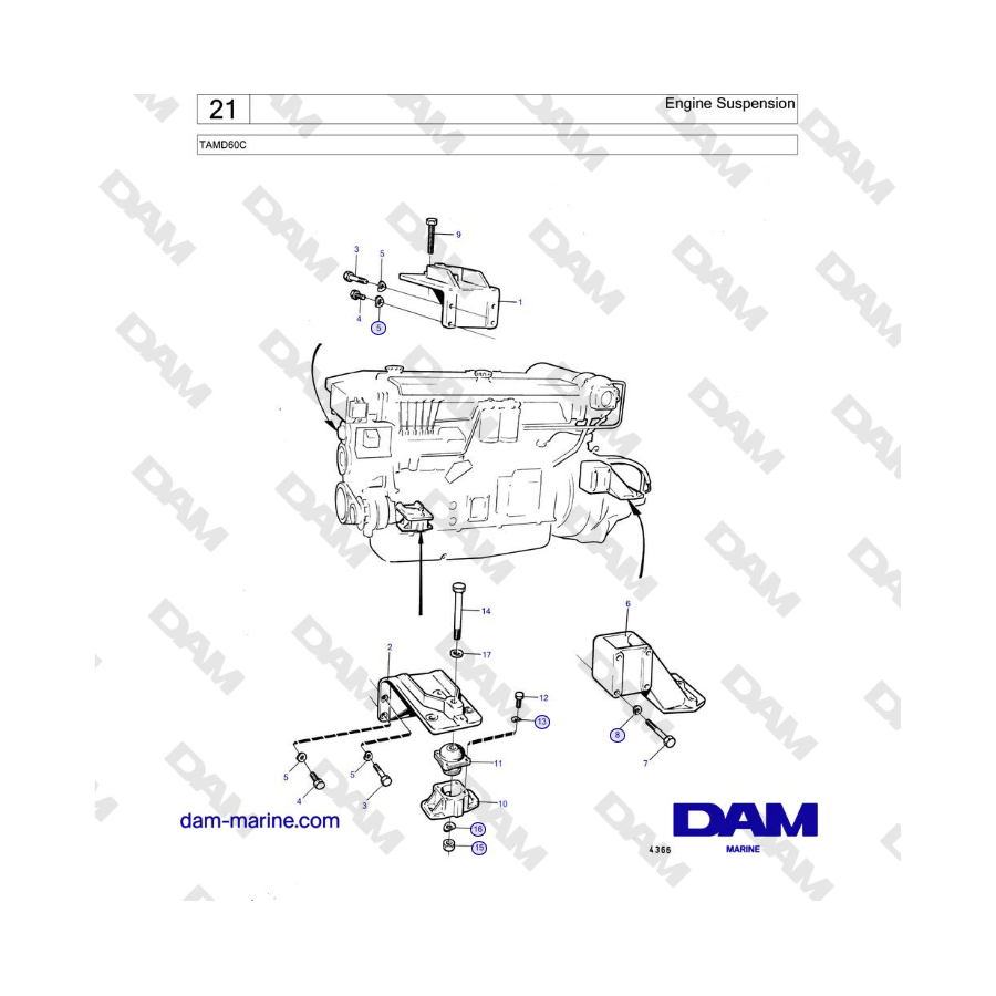 Volvo Penta TAMD60C - Engine Suspension 