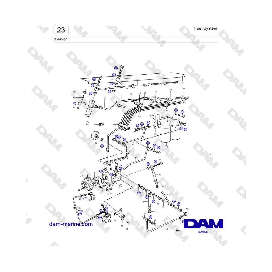 Volvo Penta TAMD60C - Fuel System 