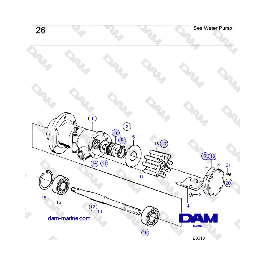 Volvo Penta TAMD60C - Sea Water Pump