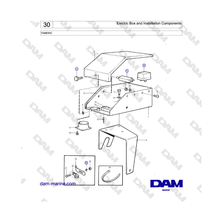 Volvo Penta TAMD60C - Electric Box and Installation Components