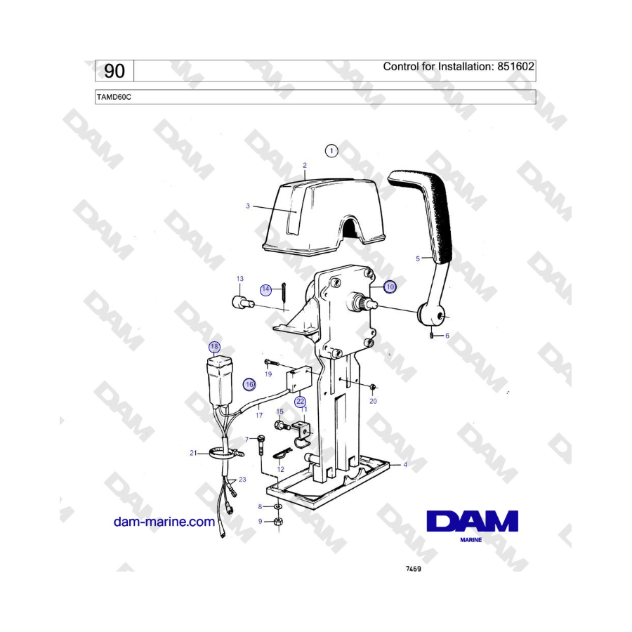 Volvo Penta TAMD60C - Control for Installation: 851602