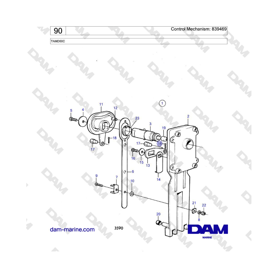 Volvo Penta TAMD60C - Control Mechanism: 839469