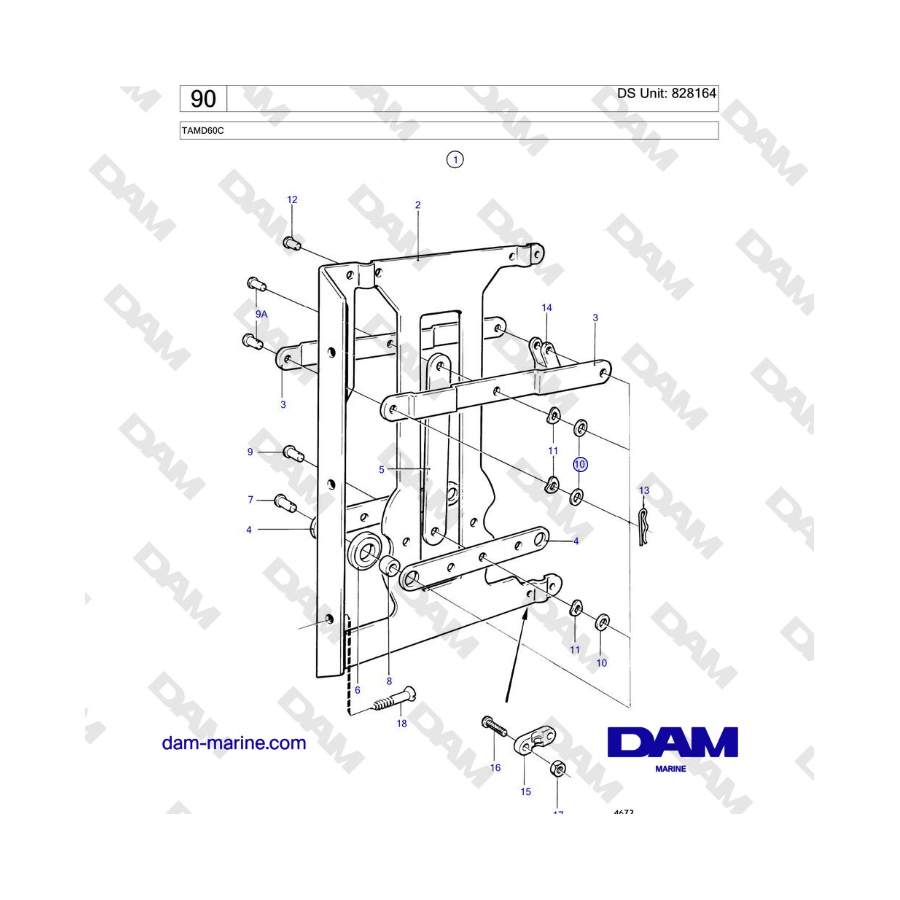 Volvo Penta TAMD60C - DS Unit: 828164