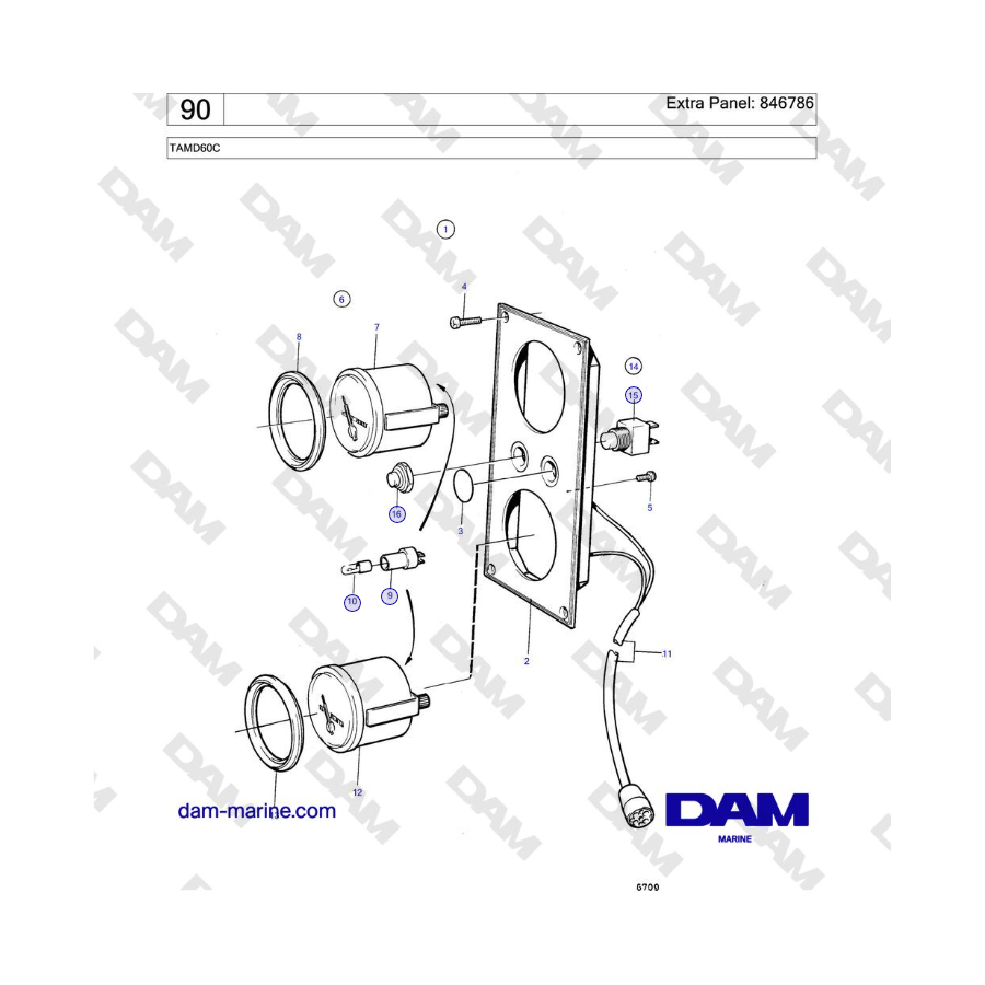 Volvo Penta TAMD60C - Extra Panel: 846786