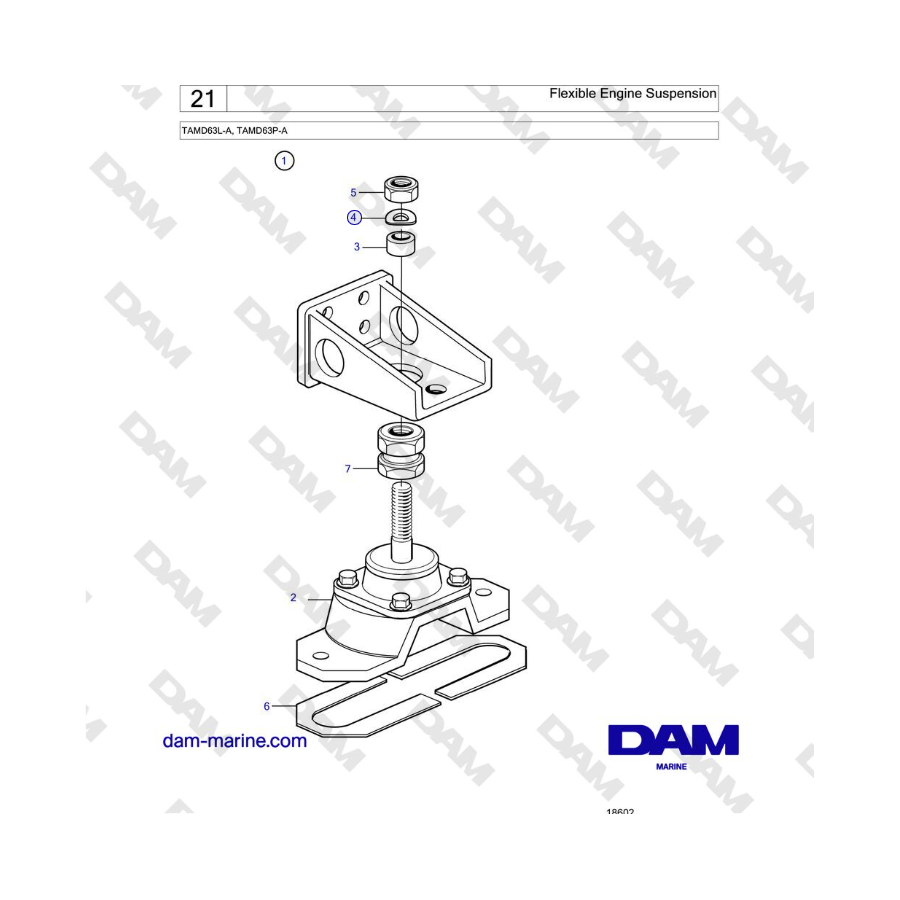 Volvo Penta TAMD63L-A, TAMD63P-A - Flexible Engine Suspension