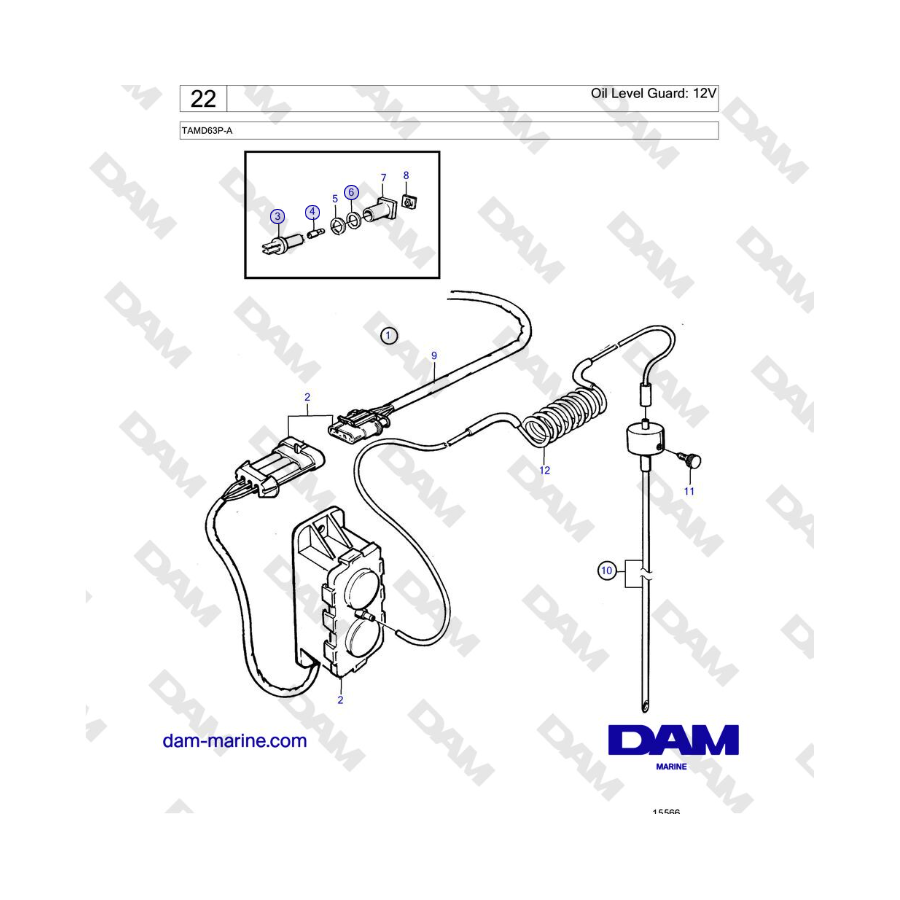 Volvo Penta TAMD63P-A - Oil Level Guard: 12V 