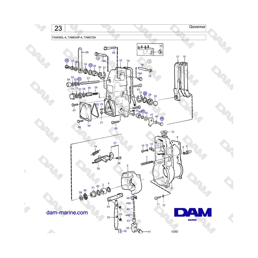 Volvo Penta TAMD63L-A, TAMD63P-A, TAMD72A - Governor 