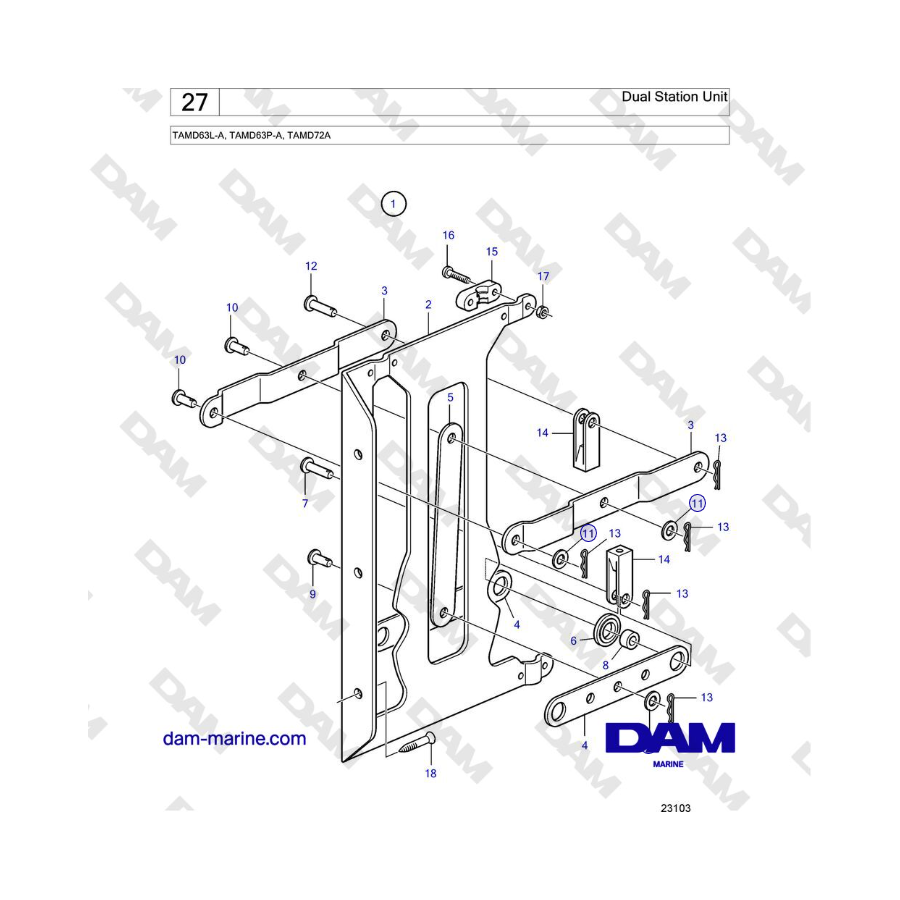 Volvo Penta TAMD63L-A, TAMD63P-A, TAMD72A - Dual Station Unit 