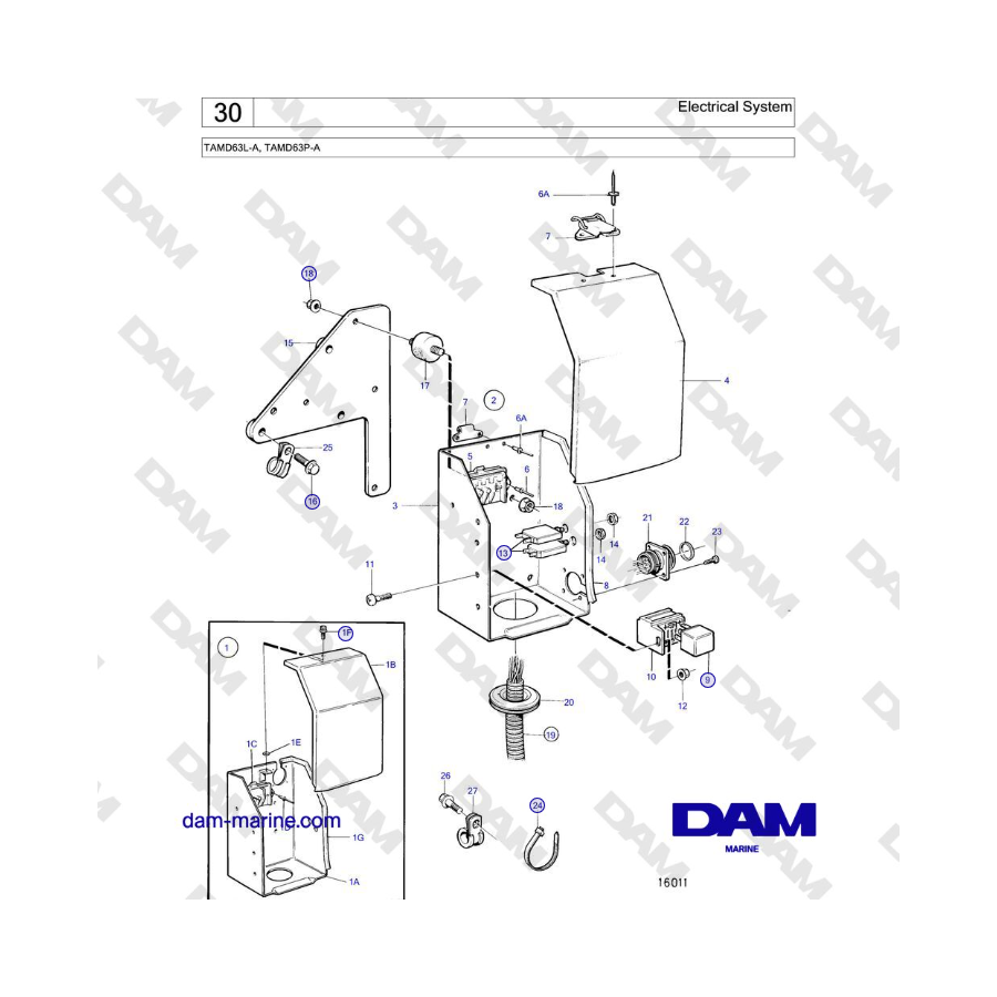 Volvo Penta TAMD63L-A, TAMD63P-A - Electrical System