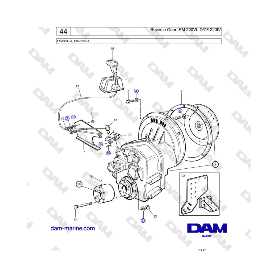 Volvo Penta TAMD63L-A, TAMD63P-A - Reverse Gear IRM 220VL-D/ZF 220IV