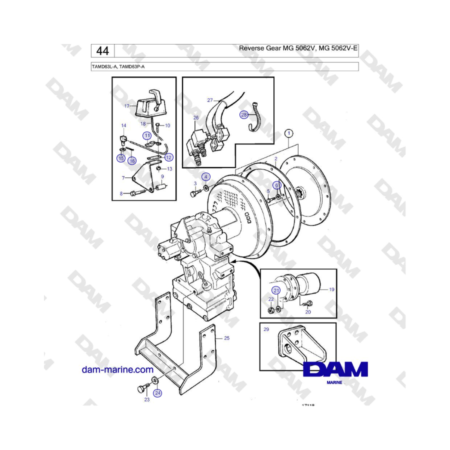 Volvo Penta TAMD63L-A, TAMD63P-A - Reverse Gear MG 5062V, MG 5062V-E