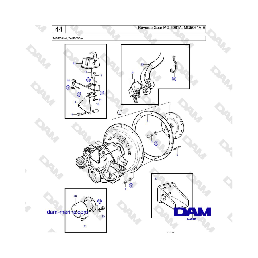 Volvo Penta TAMD63L-A, TAMD63P-A - Reverse Gear MG 5061A, MG5061A-E