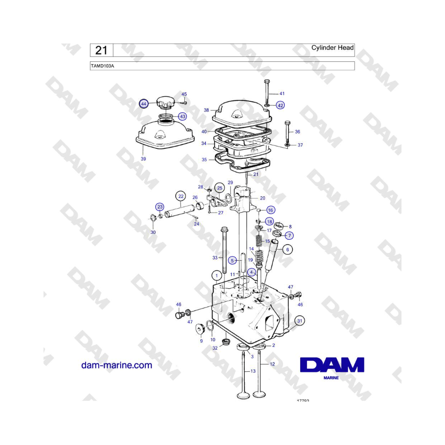 Volvo Penta TAMD103A - Cylinder Head 