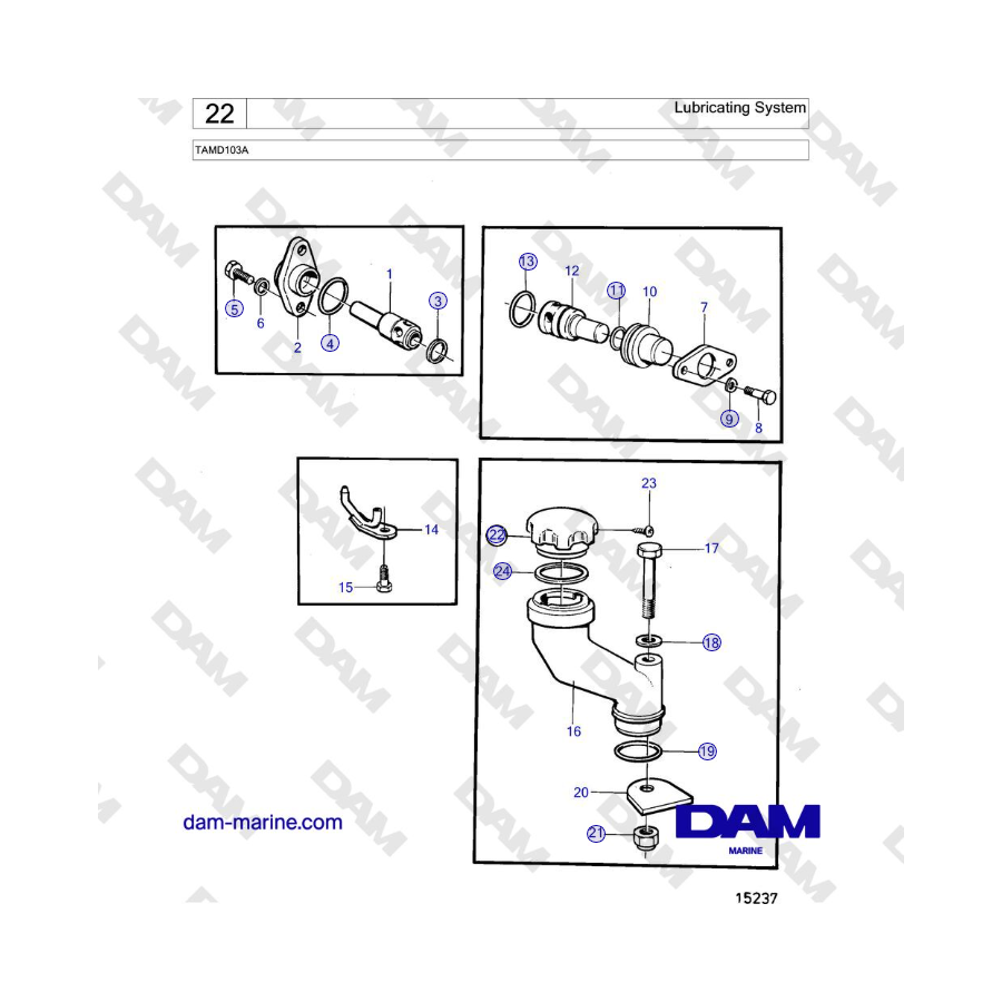 Volvo Penta TAMD103A - Lubricating System