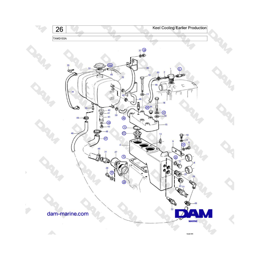 Volvo Penta TAMD103A - Keel Cooling Earlier Production 