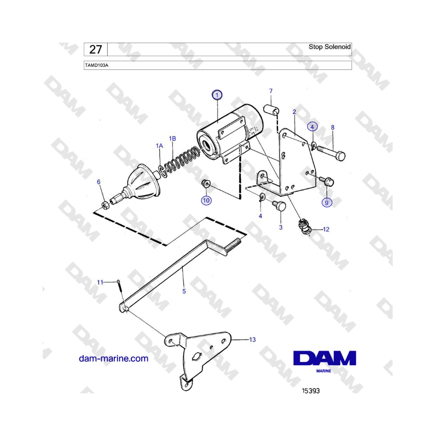 Volvo Penta TAMD103A - Stop Solenoid