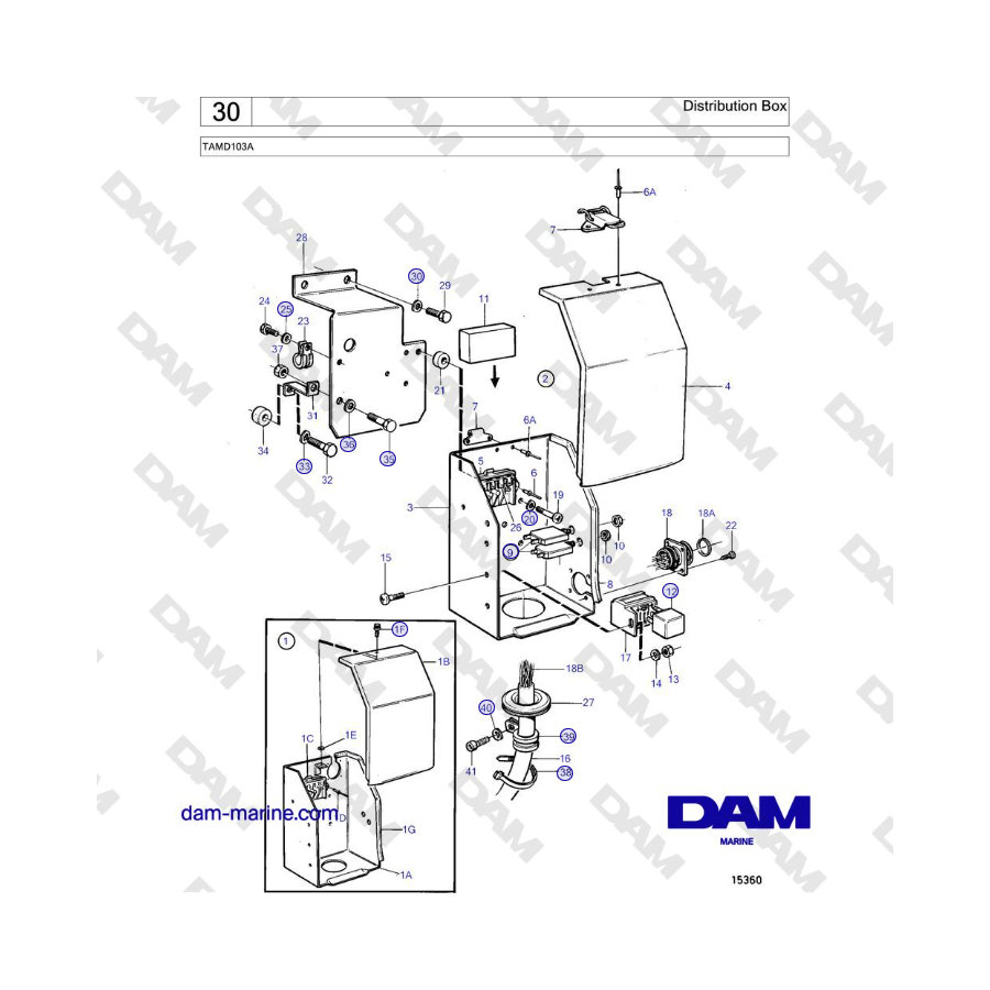 Volvo Penta TAMD103A - Distribution Box 