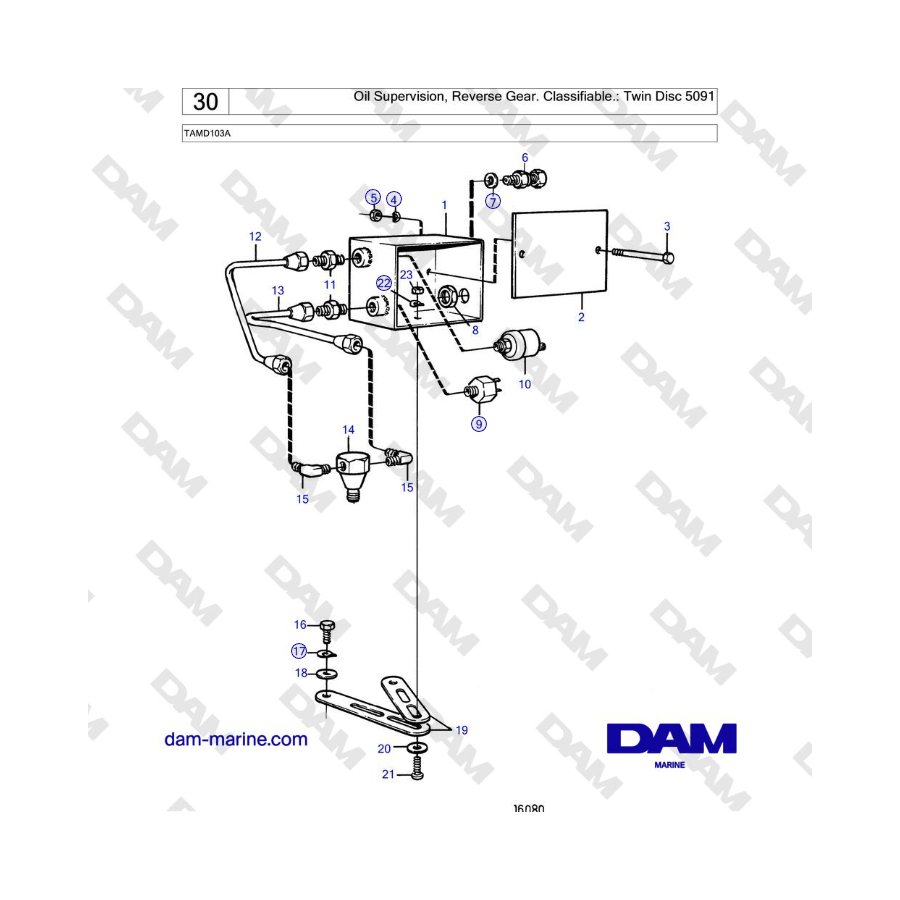 Volvo Penta TAMD103A - Oil Supervision, Reverse Gear. Classifiable.: Twin Disc 5091 