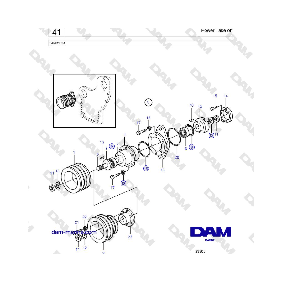 Volvo Penta TAMD103A - Power Take off 