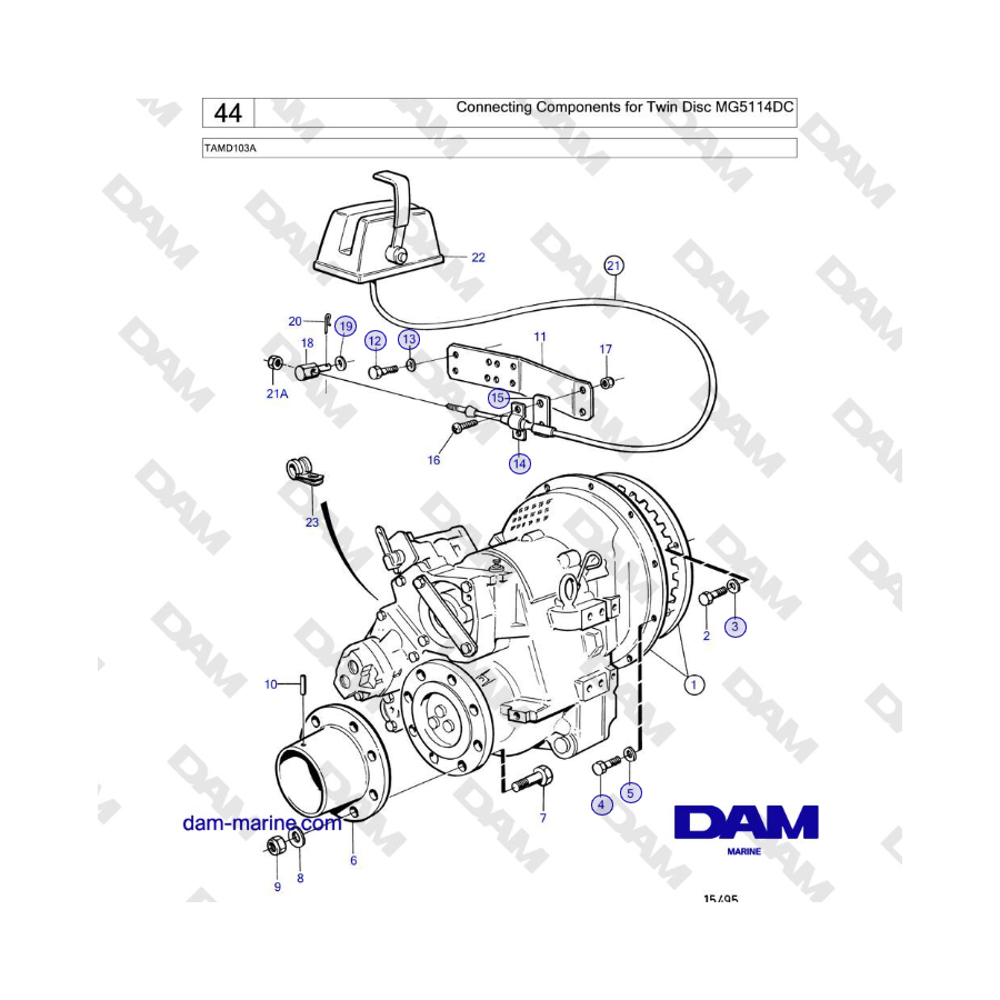 Volvo Penta TAMD103A - Connecting Components for Twin Disc MG5114DC