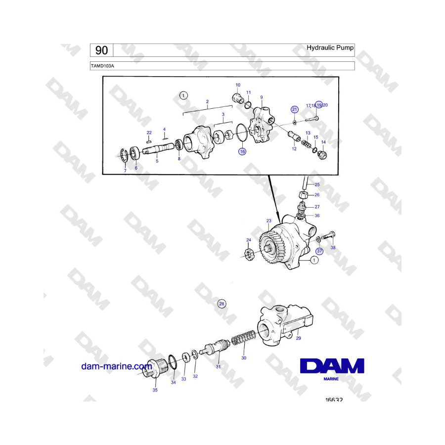 Volvo Penta TAMD103A - Hydraulic Pump