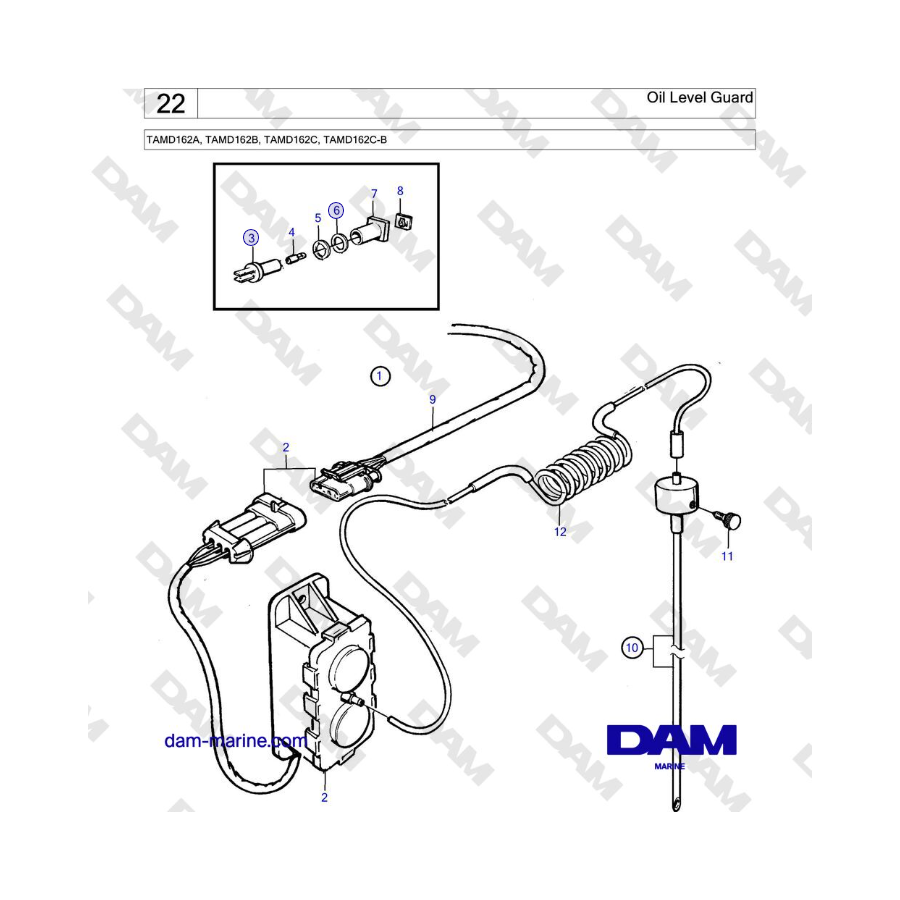 Volvo Penta TAMD162A, TAMD162B, TAMD162C, TAMD162C-B - Oil Level Guard