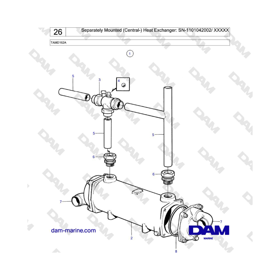 Volvo Penta TAMD162A - Separately Mounted (Central-) Heat Exchanger