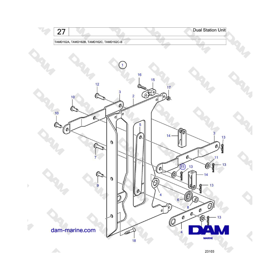 Volvo Penta TAMD162A, TAMD162B, TAMD162C, TAMD162C-B - Dual Station Unit