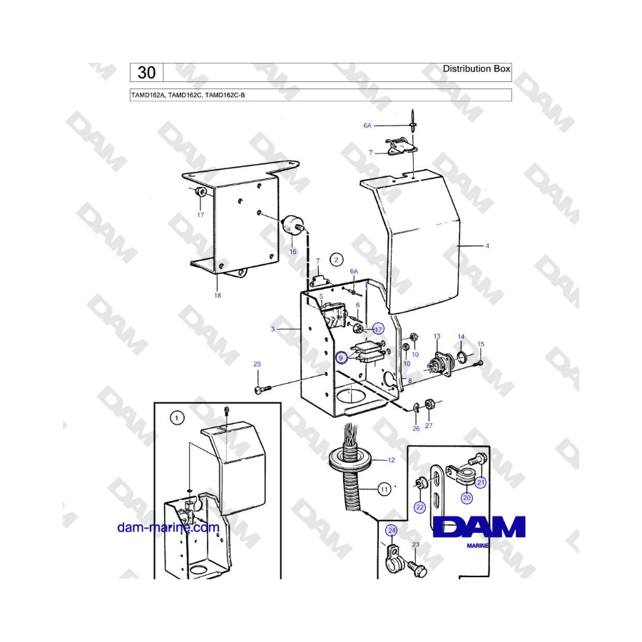 Volvo Penta TAMD162A, TAMD162C, TAMD162C-B - Distribution Box