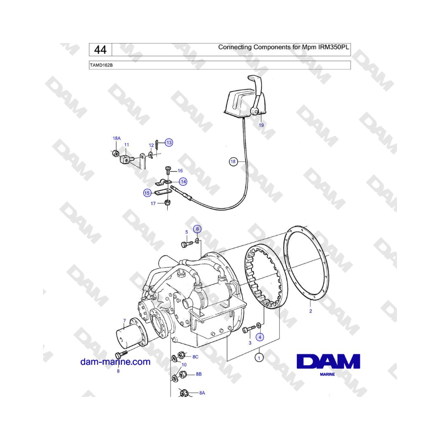 Volvo Penta TAMD162B - Connecting Components for Mpm IRM350PL 