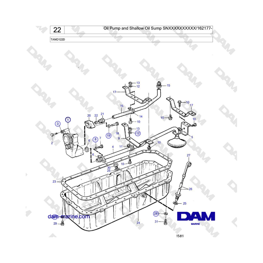 Volvo Penta TAMD122D - Oil Pump and Shallow Oil Sump