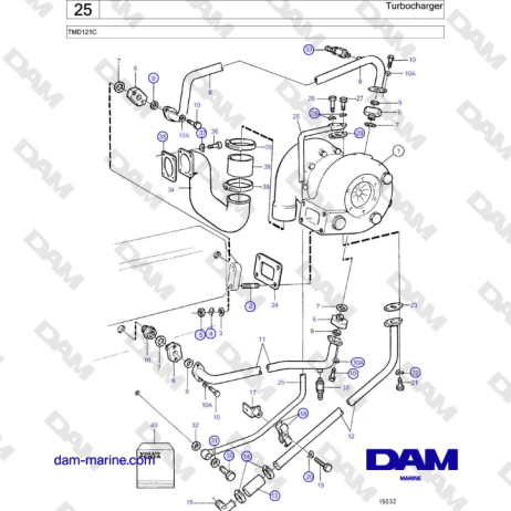 Volvo Penta TMD121C - Turbocharger 