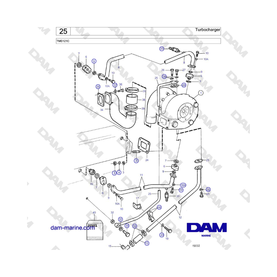 Volvo Penta TMD121C - Turbocharger 