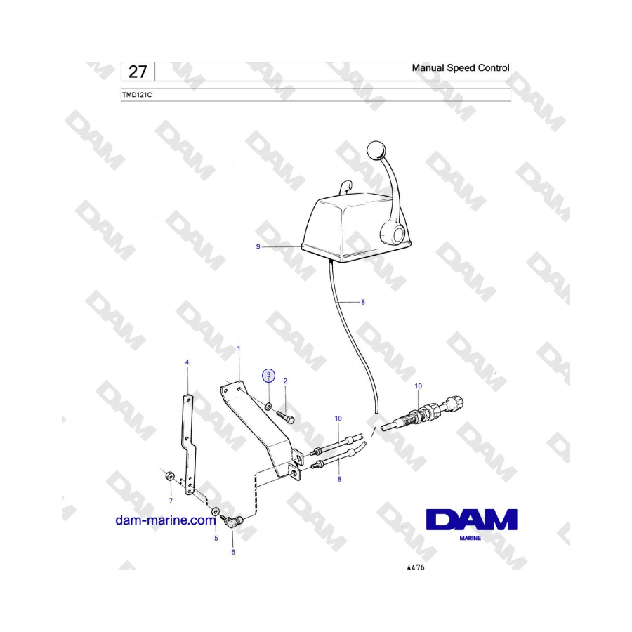 Volvo Penta TMD121C - Manual Speed Control