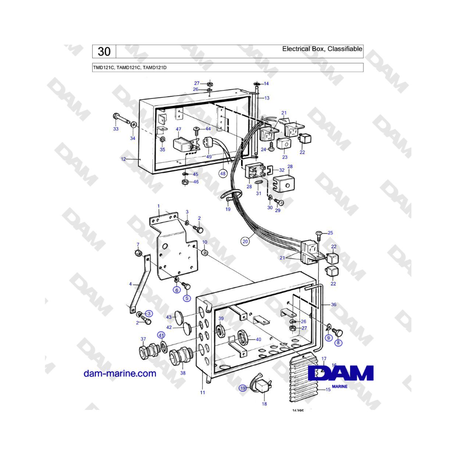 Volvo Penta TMD121C, TAMD121C, TAMD121D - Electrical Box, Classifiable