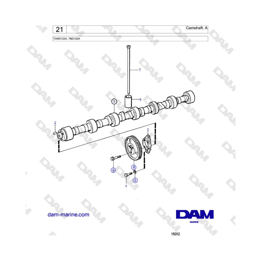 Volvo Penta TAMD122A, TMD122A - Camshaft: A