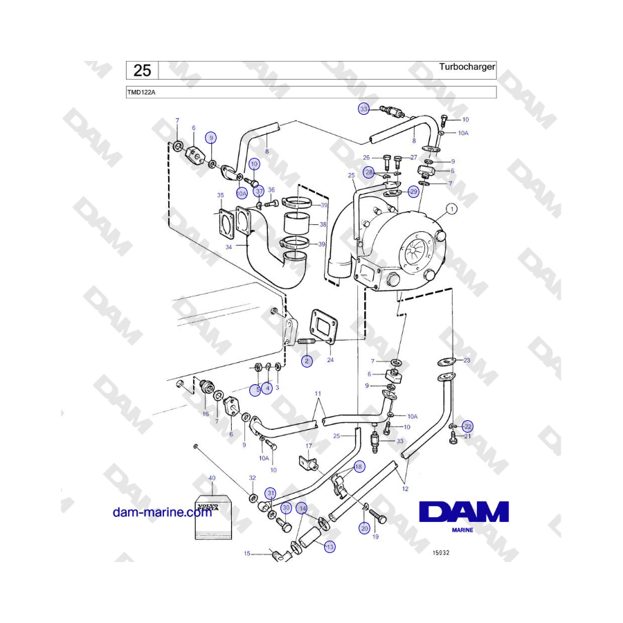 Volvo Penta TMD122A - Turbocharger 