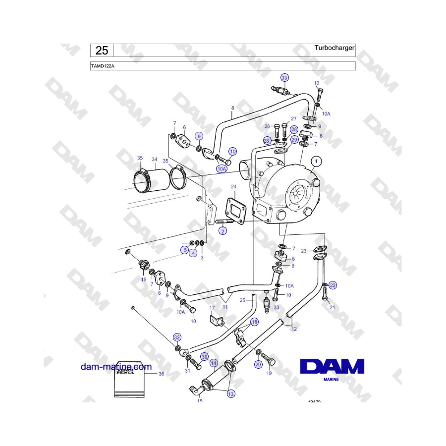 Volvo Penta TAMD122A - Turbocharger