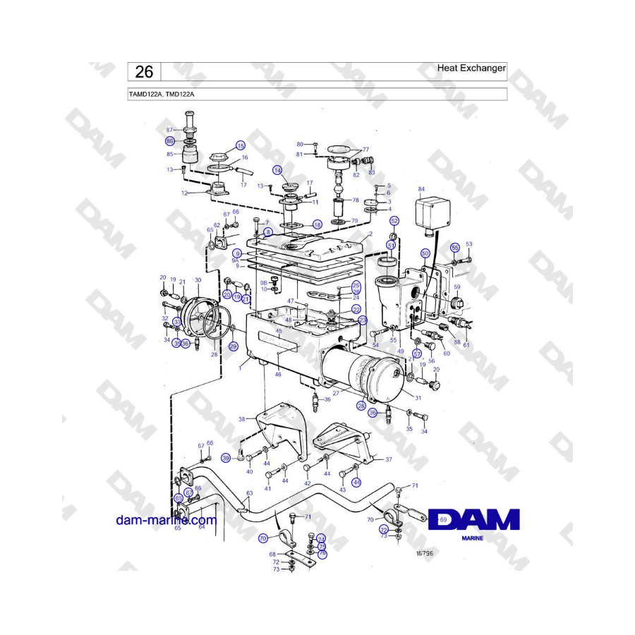 Volvo Penta TAMD122A, TMD122A - Heat Exchanger 