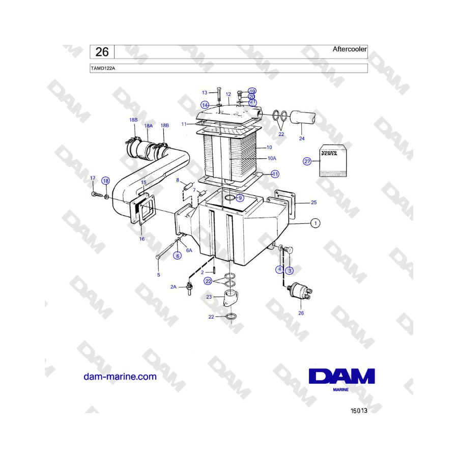 Volvo Penta TAMD122A - Aftercooler 