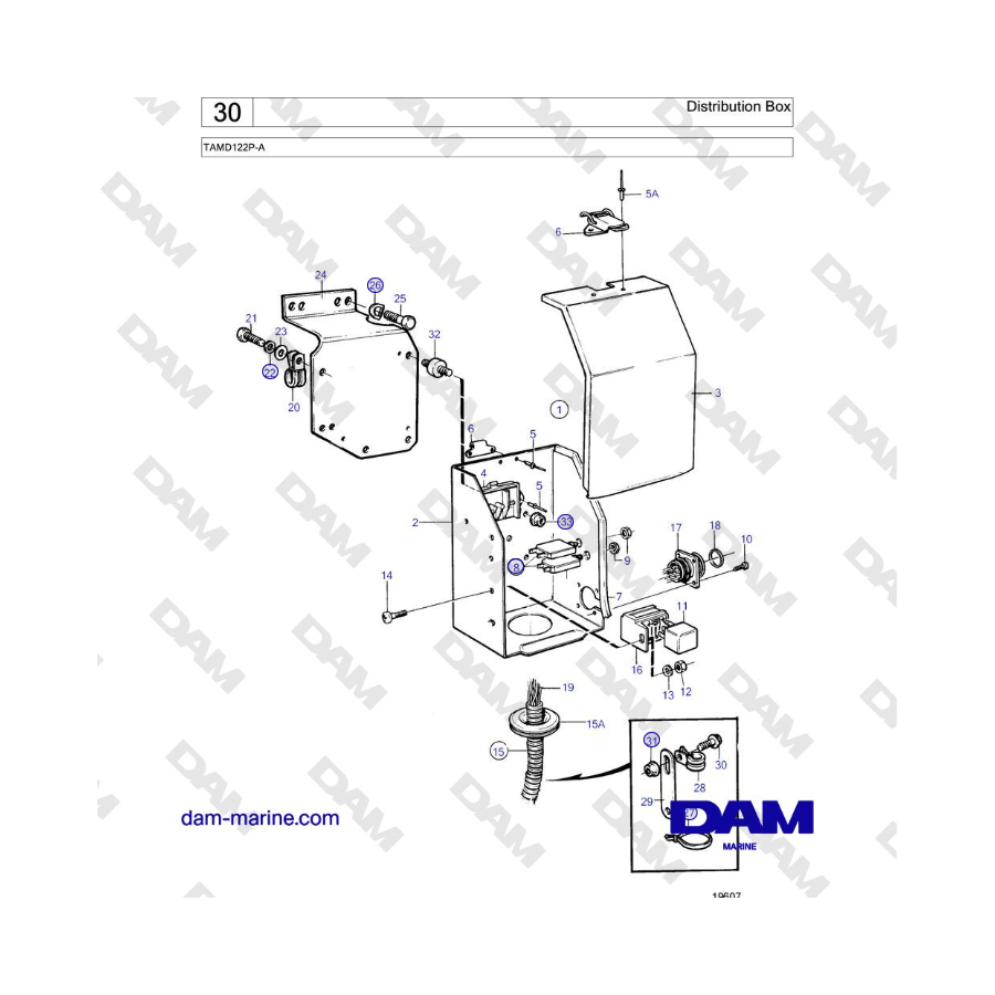 Volvo Penta TAMD122A, TMD122A - Distribution Box