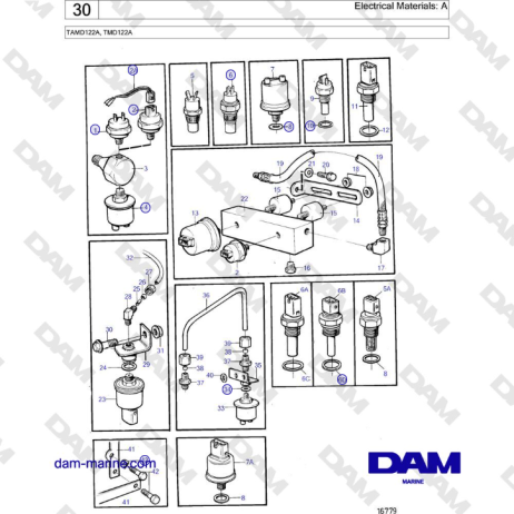 Volvo Penta TAMD122A, TMD122A - Electrical Materials: A