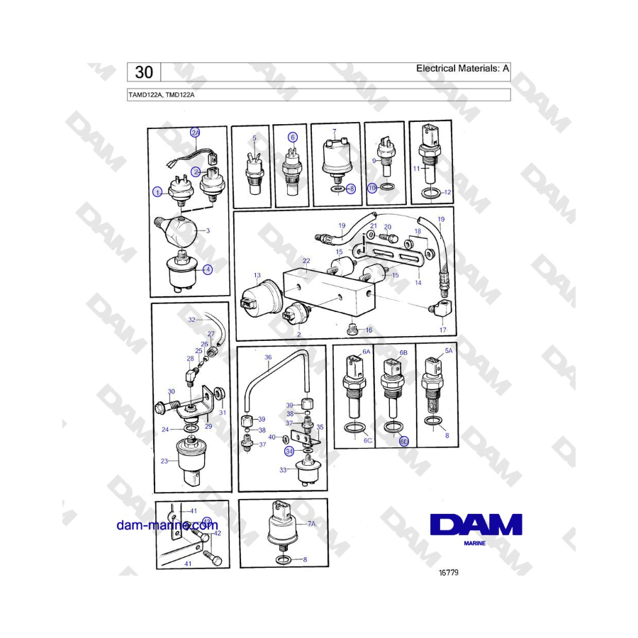 Volvo Penta TAMD122A, TMD122A - Electrical Materials: A