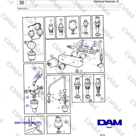 Volvo Penta TAMD122P-A - Electrical Materials: B