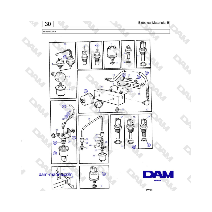 Volvo Penta TAMD122P-A - Electrical Materials: B