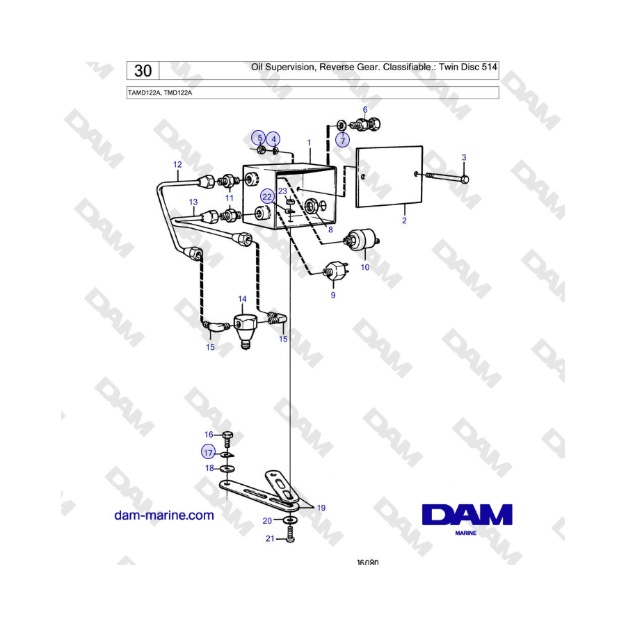 Volvo Penta TAMD122A, TMD122A - Oil Supervision, Reverse Gear. Classifiable.: Twin Disc 514