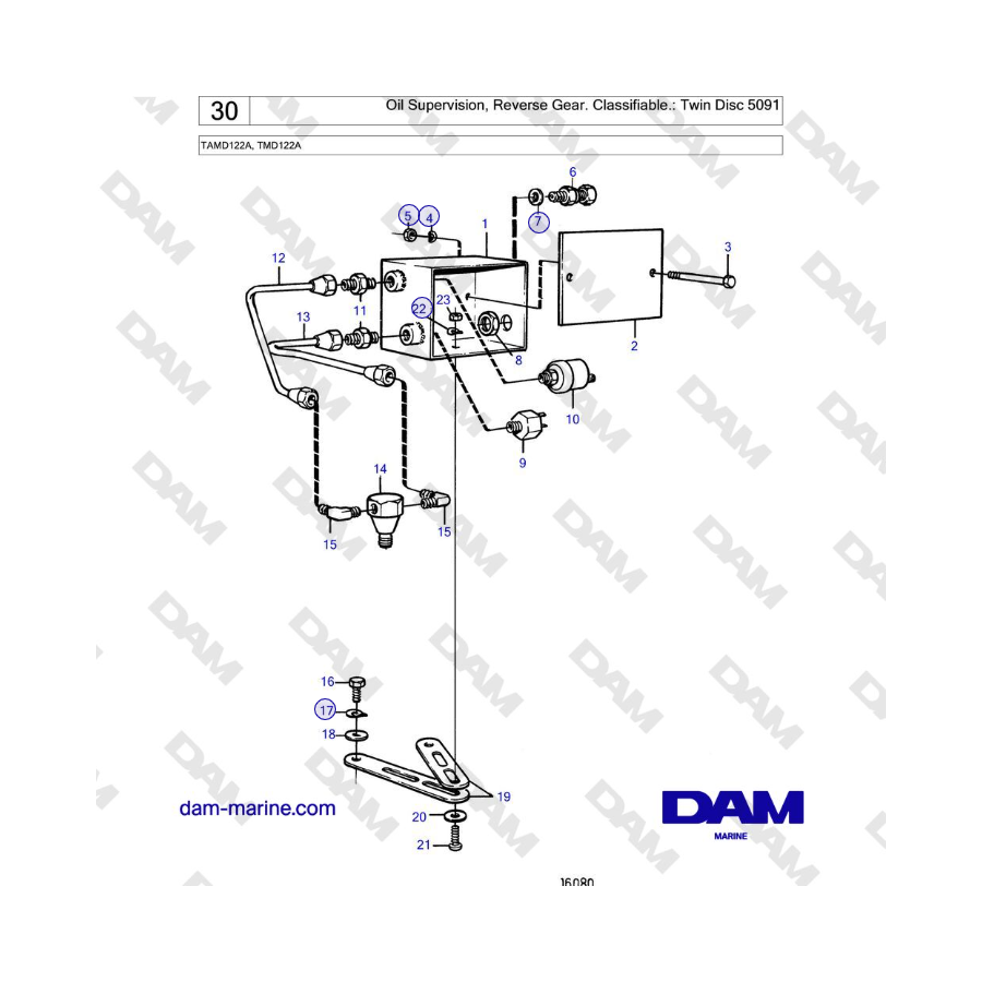 Volvo Penta TAMD122A, TMD122A - Oil Supervision, Reverse Gear. Classifiable.: Twin Disc 5091