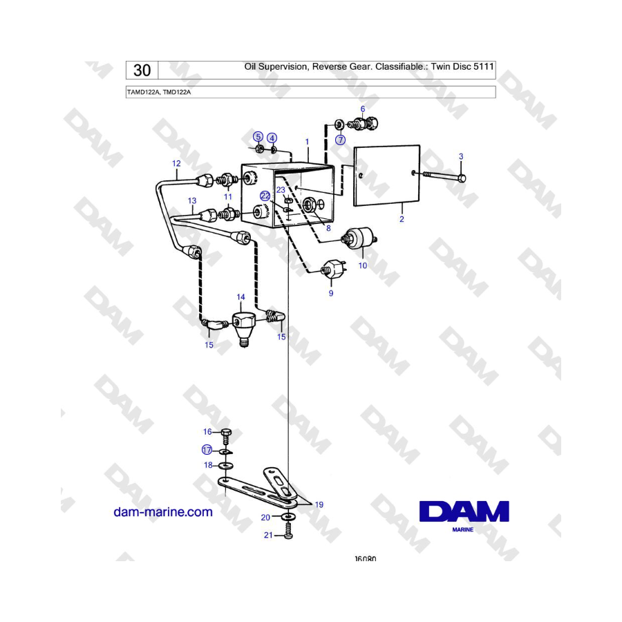 Volvo Penta TAMD122A, TMD122A - Oil Supervision, Reverse Gear. Classifiable.: Twin Disc 5111