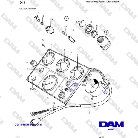 Volvo Penta TAMD122A, TMD122A - Instrument Panel. Classifiable